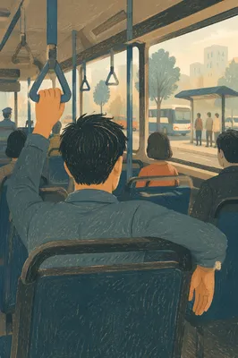 Quiet Morning Commute on City Bus