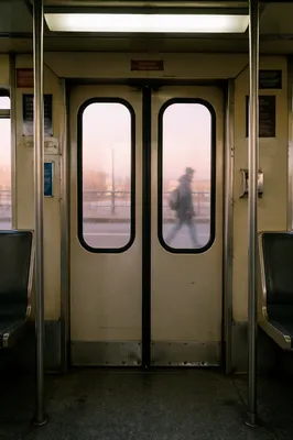 Urban Bus Doors at Morning Commute