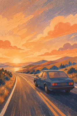 Sunset Highway Road Trip in Folk Art