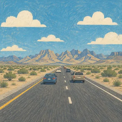 Scenic Desert Highway Road Trip