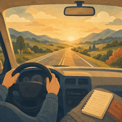 Peaceful Scenic Highway Faith Journey