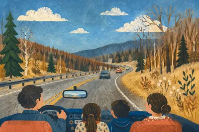 Scenic Mountain Highway Road Trip