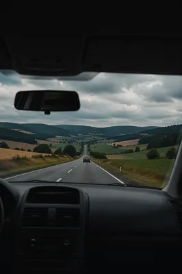 Scenic Rural Highway Road Trip View