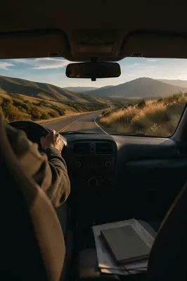 Golden Hour Scenic Highway Road Trip