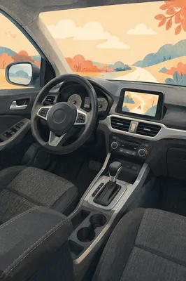 Modern Car Interior for Travel Journey