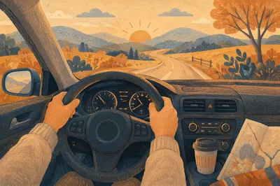 Quiet Road Trip from the Passenger Seat