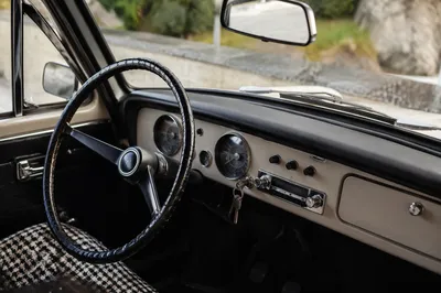 Vintage Car Interior Road Trip Close-Up