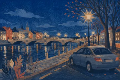 Blue Hour Car by Urban Riverside