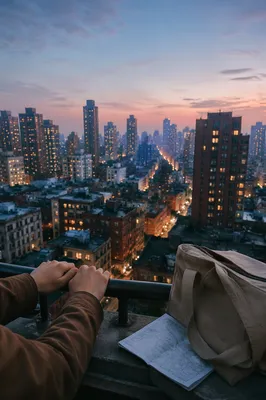 Quiet Rooftop View Over Twilight City