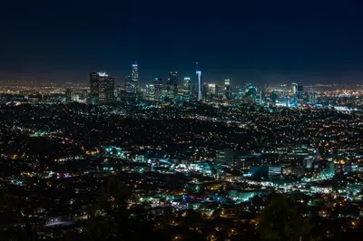 Nighttime Urban Skyline Travel Panorama