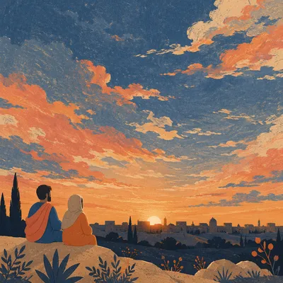 Golden Hour City Skyline Panorama