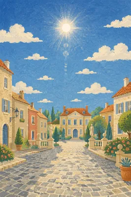 Morning Light on Old European Cobblestones