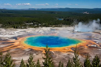 Steaming Mountain Hot Spring Basin Panorama