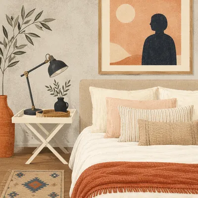 Luxury Boutique Hotel Bedroom With Warm Neutrals