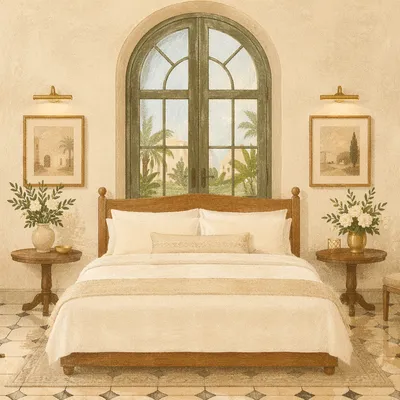 Elegant Luxury Hotel Suite Bedroom Interior
