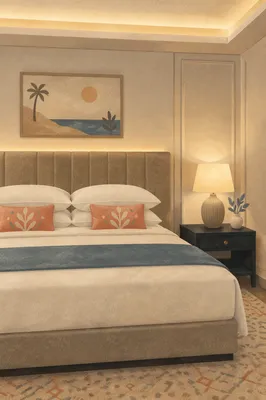 Elegant Luxury Hotel Room Bed Interior