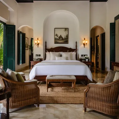 Luxury Tropical Hotel Bedroom Interior