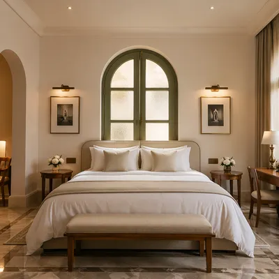 Elegant Luxury Hotel Suite Bedroom Interior