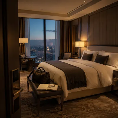 Luxury Hotel Room at Blue Hour