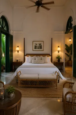 Luxury Tropical Boutique Hotel Bedroom Interior