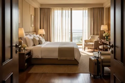 Luxury Hotel Room with Serene King Bed