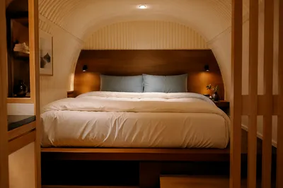 Luxury Hotel Sleeping Alcove with Queen Bed