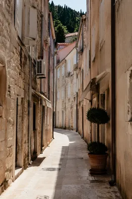 Narrow European Old Town Cobblestone Alley