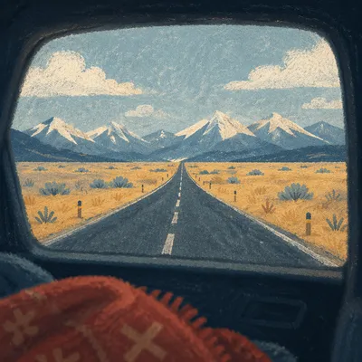 Open Highway View from Car Window