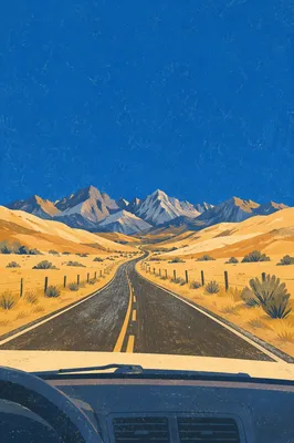 Open Highway Road Trip Through Golden Prairie