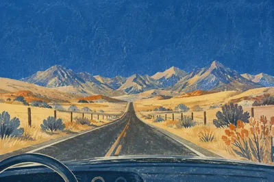 Open Highway Road Trip Through Golden Prairie