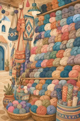 Colorful Handmade Souvenir Market Craft Display