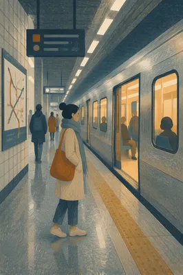 Calm Evening Metro Platform Scene