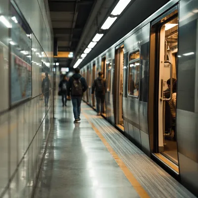 Calm Evening Metro Platform Travel Scene