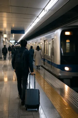 Early Morning Metro Platform Journey