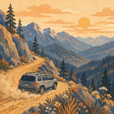 SUV Adventure on Mountain Road