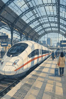 High Speed Train at City Platform