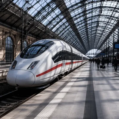 High Speed Train at City Platform