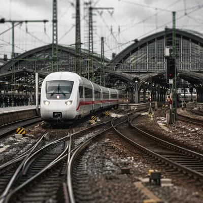 Modern Intercity Train at Central Station