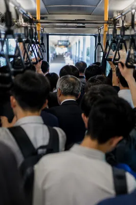 Morning Commuters Inside City Train