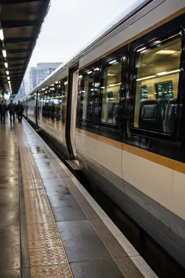 Modern City Commuter Train Platform