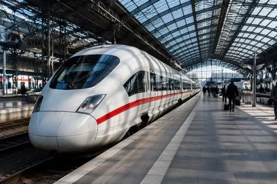 High-Speed Train at Modern City Platform