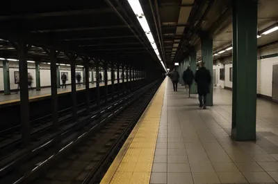 Quiet Morning Underground Train Platform