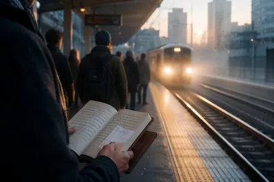 Hopeful Dawn Commute at City Platform