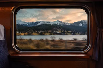 Peaceful Countryside View From Vintage Train Window