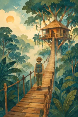 Secluded Jungle Treehouse Lodge Adventure
