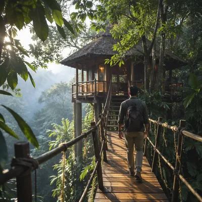 Treehouse Lodge in Serene Jungle Canopy