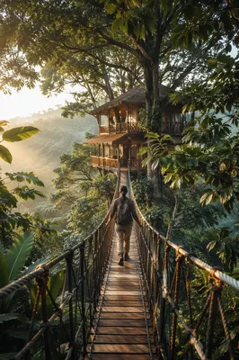 Secluded Jungle Treehouse Lodge Adventure