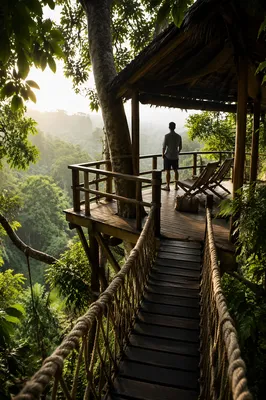 Secluded Jungle Canopy Treehouse Lodge Retreat
