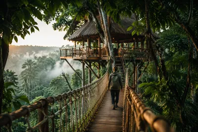 Secluded Jungle Treehouse Lodge Adventure