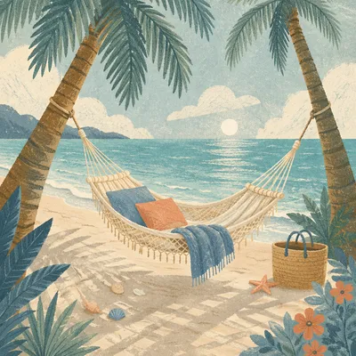 Peaceful Tropical Hammock on Palm Beach